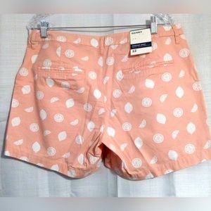 Old Navy Shorts - Old Navy Women's Shorts Sz 12 Peach With Lemons Old Navy Shorts - Old Navy Women's Shorts Sz 12 Peach With Lemons